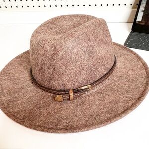 Wide Brim Fedora Belt Men Women Vintage Hats